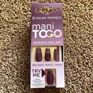 NIB Salon Perfect Mani ToGo Reusable Nail Set